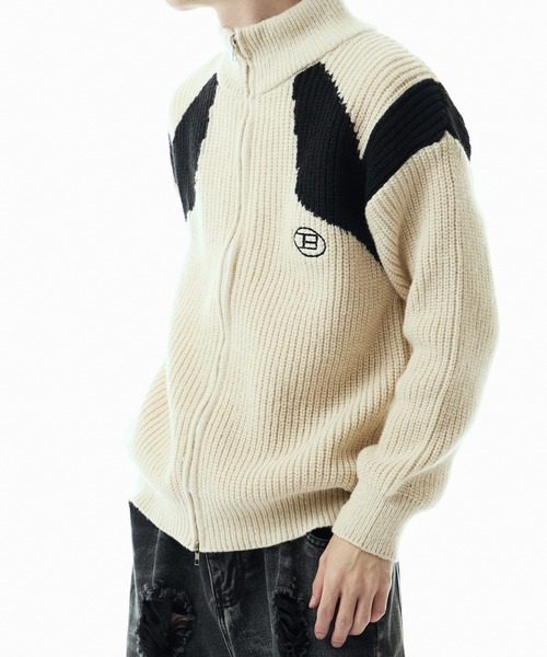 「Theater code」 ニットカーディガン 2 ブラック メンズ_画像7