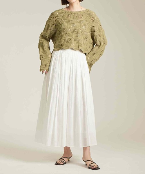 「solleim」 長袖ニット M ベージュ レディース_画像6