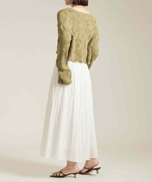 「solleim」 長袖ニット M ベージュ レディース_画像9