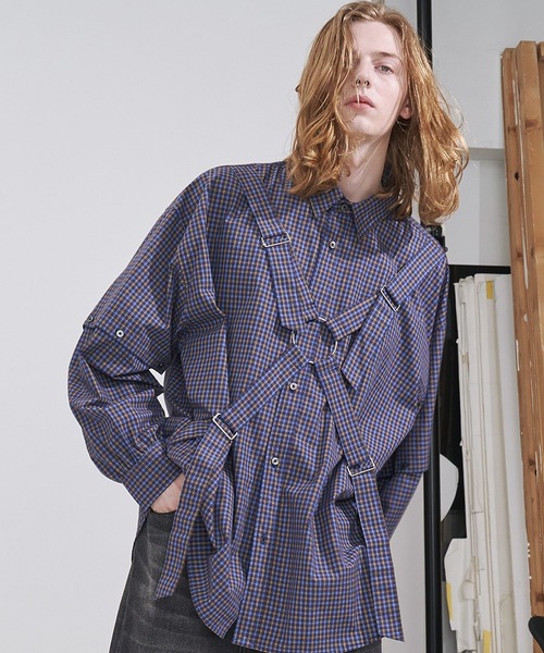 SeeSew シャツ 「UNISEX」PARASHUTE 2WAY CHECK SHIRTS/パラシュート
