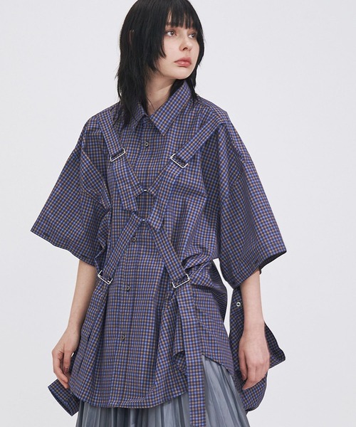 SeeSew シャツ 「UNISEX」PARASHUTE 2WAY CHECK SHIRTS/パラシュート