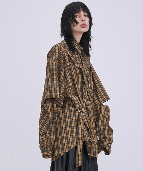 SeeSew シャツ 「UNISEX」PARASHUTE 2WAY CHECK SHIRTS/パラシュート SeeSew シャツ 「UNISEX」PARASHUTE 2WAY CHECK SHIRTS/パラシュート