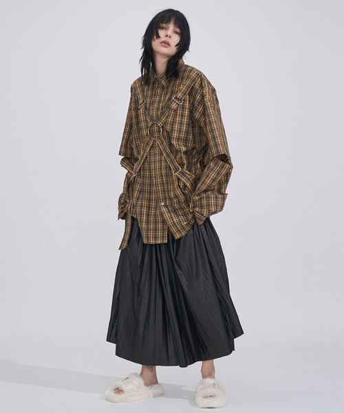 SeeSew シャツ 「UNISEX」PARASHUTE 2WAY CHECK SHIRTS/パラシュート