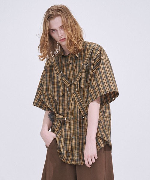 SeeSew シャツ 「UNISEX」PARASHUTE 2WAY CHECK SHIRTS/パラシュート