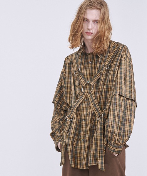 SeeSew シャツ 「UNISEX」PARASHUTE 2WAY CHECK SHIRTS/パラシュート