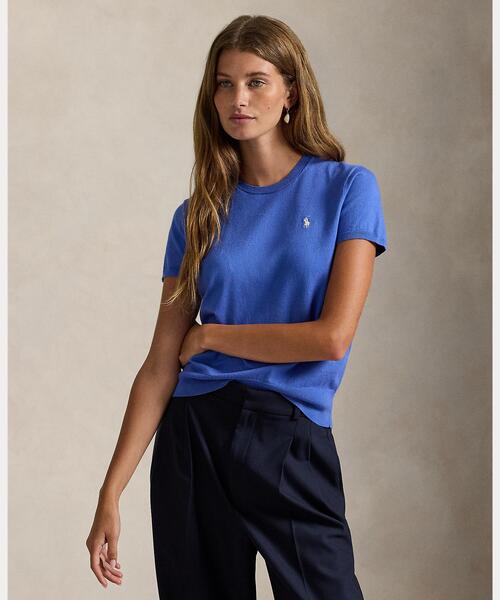 ラルフローレン　ショートスリーブ クルーネック セーター POLO RALPH LAUREN（ポロ・ラルフローレン） ニット セーター ショート