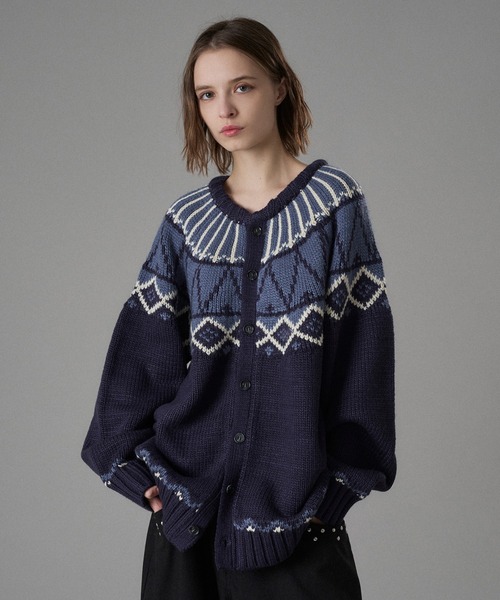 ONCILY（オンシェリー） カーディガン TRADITIONAL NORDIC KNIT