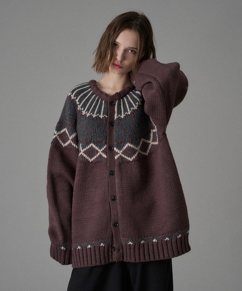 ONCILY（オンシェリー） カーディガン TRADITIONAL NORDIC KNIT