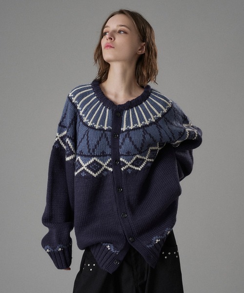 ONCILY（オンシェリー） カーディガン TRADITIONAL NORDIC KNIT