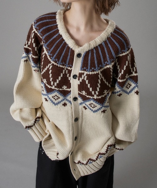 ONCILY（オンシェリー） カーディガン TRADITIONAL NORDIC KNIT
