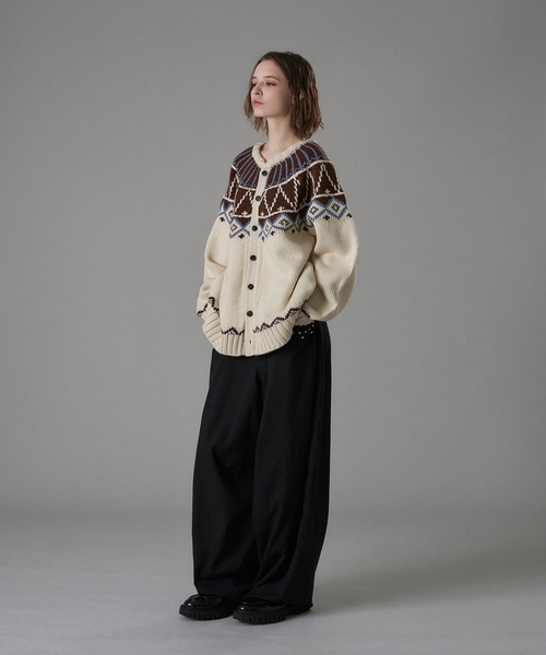ONCILY（オンシェリー） カーディガン TRADITIONAL NORDIC KNIT