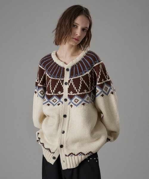 Nordic Knit Cardigan ノルディックニットカーディガン ONCILY（オンシェリー） カーディガン TRADITIONAL NORDIC KNIT