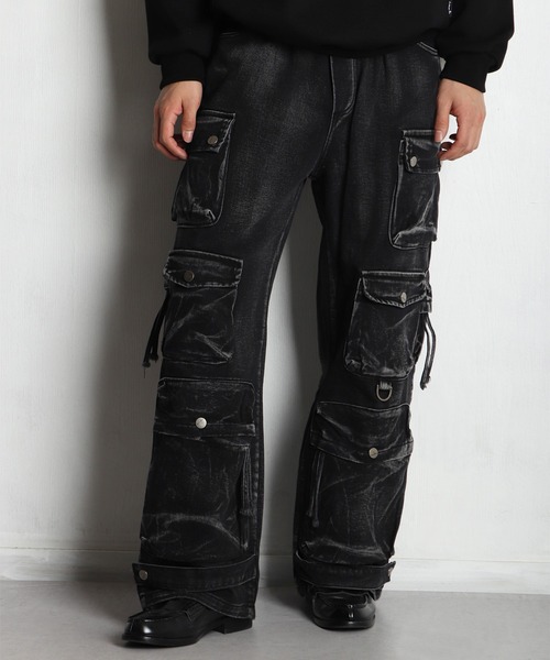 WESTSEA（ウエストシー） カーゴパンツ ウォッシュ加工 デニムカーゴ