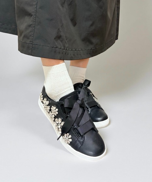 jeffrey campbell ブラックリボンスニーカー Jeffrey Campbell（ジェフリーキャンベル） スニーカー フラワー