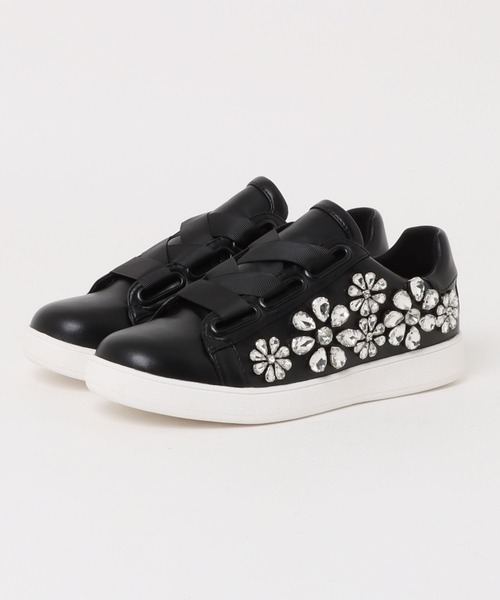 jeffrey campbell ブラックリボンスニーカー Jeffrey Campbell（ジェフリーキャンベル） スニーカー フラワー