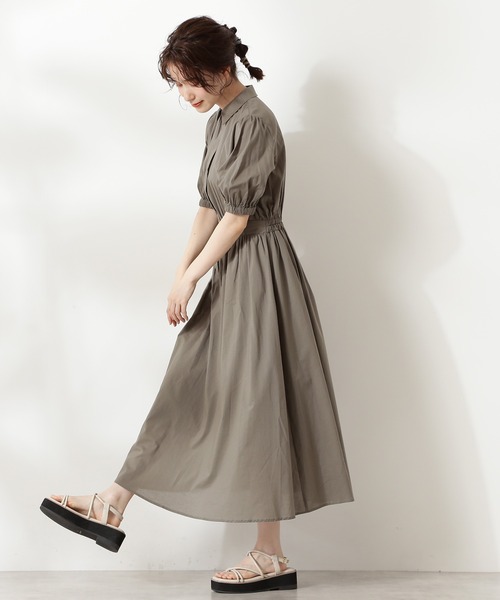 「N.(N. Natural Beauty Basic)」 シャツワンピース SMALL グレー レディース_画像6