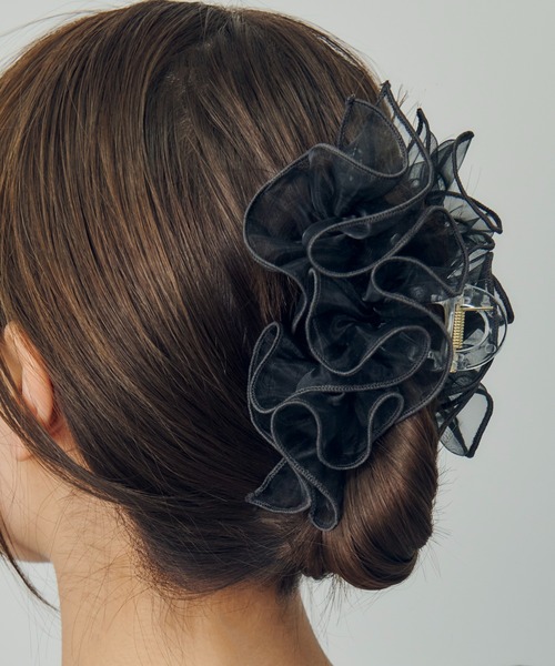 GOLDY（ゴールディ） ヘアクリップ ラッフル シアー バンス クリップ