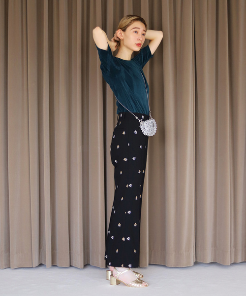 「SLOBE citron.」 パンツ 38 ブラック レディース_画像4
