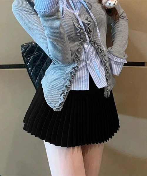 gossip!ロサンゼルス スカート 細プリーツ チェック柄ミニスカート