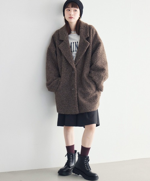 「RETRO GIRL」 チェスターコート FREE ブラック レディース_画像4