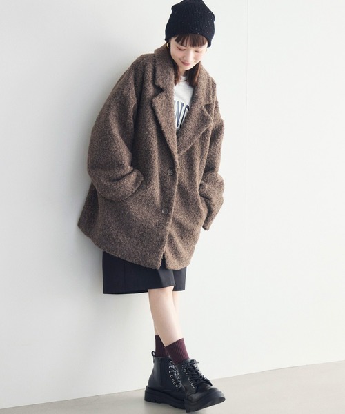 「RETRO GIRL」 チェスターコート FREE ブラック レディース_画像5