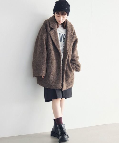 「RETRO GIRL」 チェスターコート FREE ブラック レディース_画像8