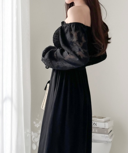 「mily bilet」 長袖ワンピース SMALL ブラック レディース_画像2