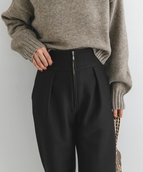 「F by ROSSO」 イージーパンツ 36 ブラック レディース_画像2