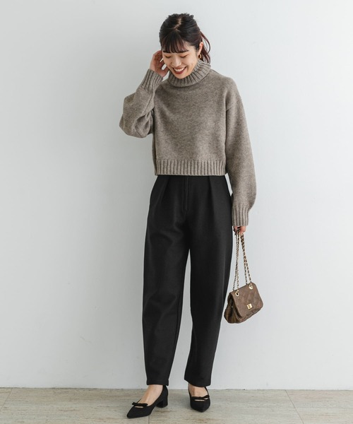 「F by ROSSO」 イージーパンツ 36 ブラック レディース_画像7