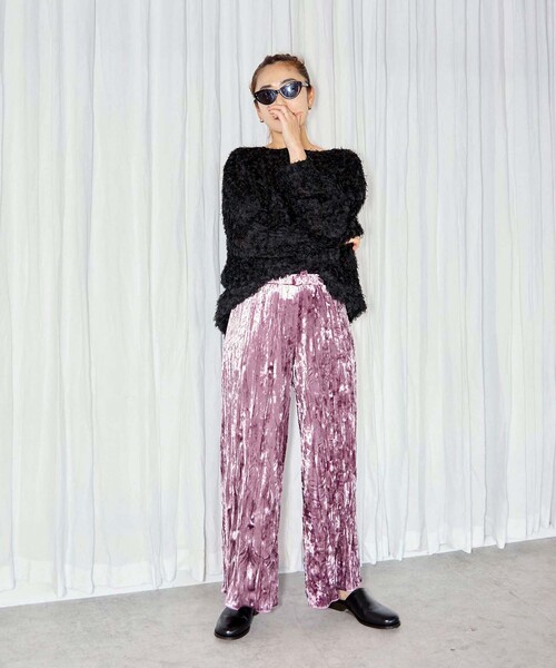 「CITYSHOP」 イージーパンツ 38 ホワイト レディース_画像4