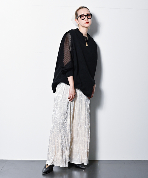 「CITYSHOP」 イージーパンツ 38 ホワイト レディース_画像6