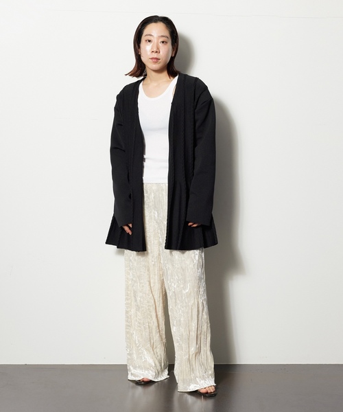 「CITYSHOP」 イージーパンツ 38 ホワイト レディース_画像7