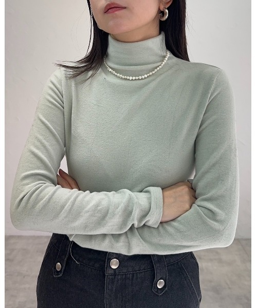 「leimn」 長袖カットソー M カーキ レディース_画像5