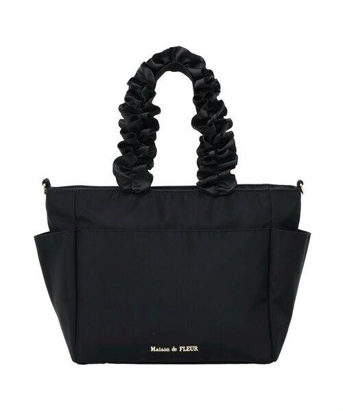 Maison de FLEUR（メゾンドフルール） トートバッグ 撥水加工フリル