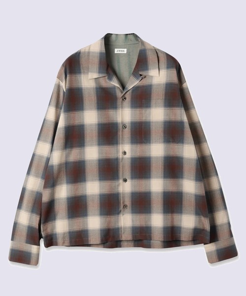 JieDa（ジエダ） シャツ 「Jieda/ジエダ」CHECK OPEN COLLAR SHIRT