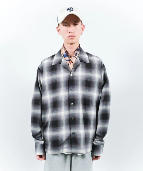 JieDa（ジエダ） シャツ 「Jieda/ジエダ」CHECK OPEN COLLAR SHIRT