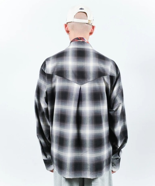 JieDa（ジエダ） シャツ 「Jieda/ジエダ」CHECK OPEN COLLAR SHIRT