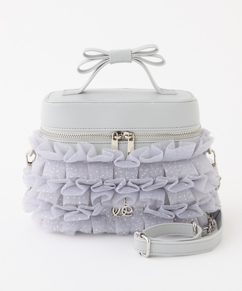 ショルダーバッグ バッグ 再予約！「tulle collection」チュールフリルバニティーバッグ レディースの画像