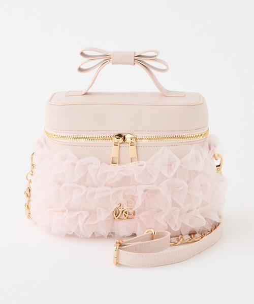 ショルダーバッグ バッグ 再予約！「tulle collection」チュールフリルバニティーバッグ レディースの画像