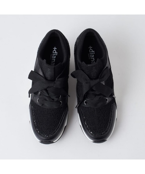 「+diana」 ローカットスニーカー 23.5cm ブラック レディース_画像7