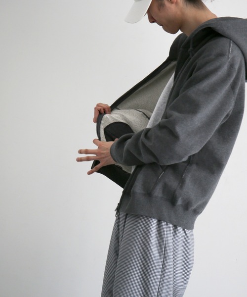 トップス kaiko double zip parka gray KAIKO【カイコー】double zip parka 