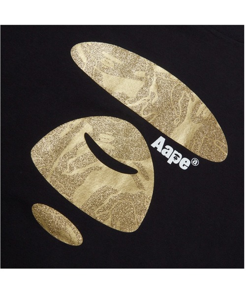 「AAPE BY A BATHING APE」 長袖Tシャツ X-LARGE ブラック メンズ_画像8