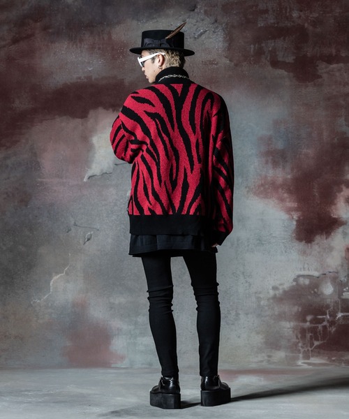 「glamb」 ニットカーディガン L グレー メンズの画像