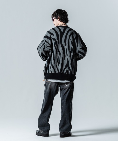 「glamb」 ニットカーディガン L グレー メンズの画像