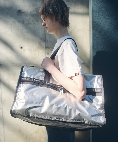 ✨極美品✨LeSportsac 2way ボストンバッグ 大容量 鍵付き 8 ボストンバッグ デカ ボストンバッグ 2WAY PUレザー メンズ