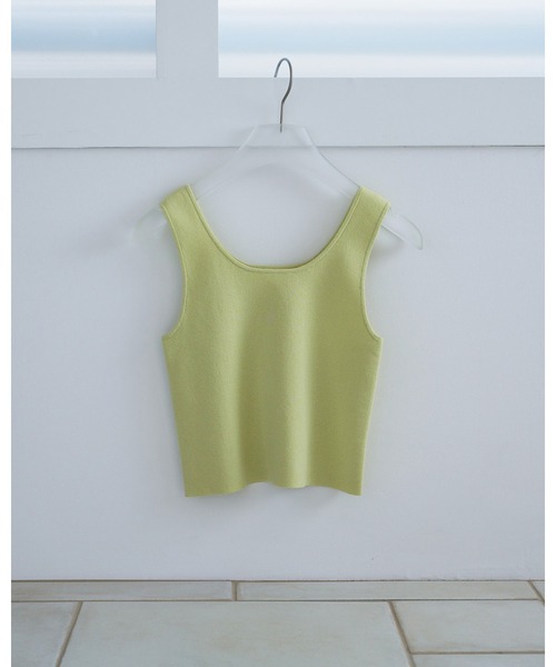 mm　まとめ買い　anuke Tanktop 2点 anuke（アンヌーク） タンクトップ ノースリーブ Short Knit Tanktop