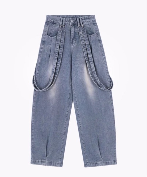 「.KOM」 デニムパンツ L ブルー レディース_画像3