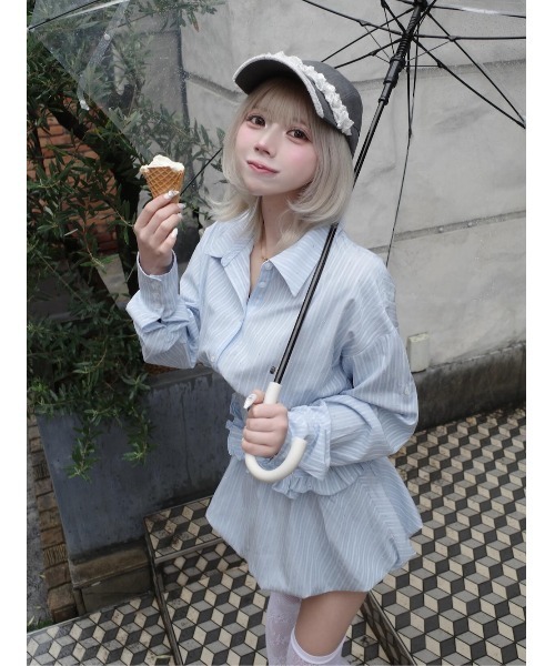 Darich（ダーリッチ） セットアップ ビジューシャツバルーンミニ