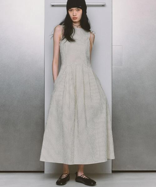 ワンピース shoulder ribbon dressの画像