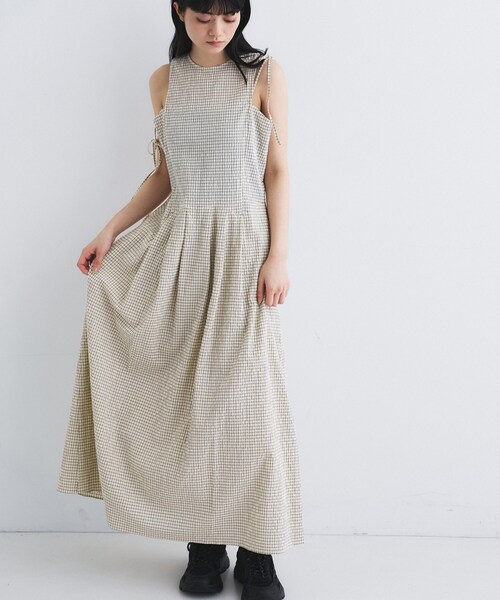 ワンピース shoulder ribbon dressの画像